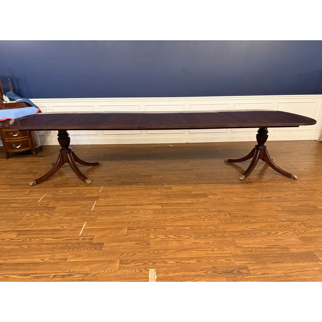 Brown Traditional Mahogany Georgian Dining Table by Leighton Hall For Sale - Image 8 of 18