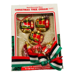 Vintage European Glass Christmas Ornaments Set