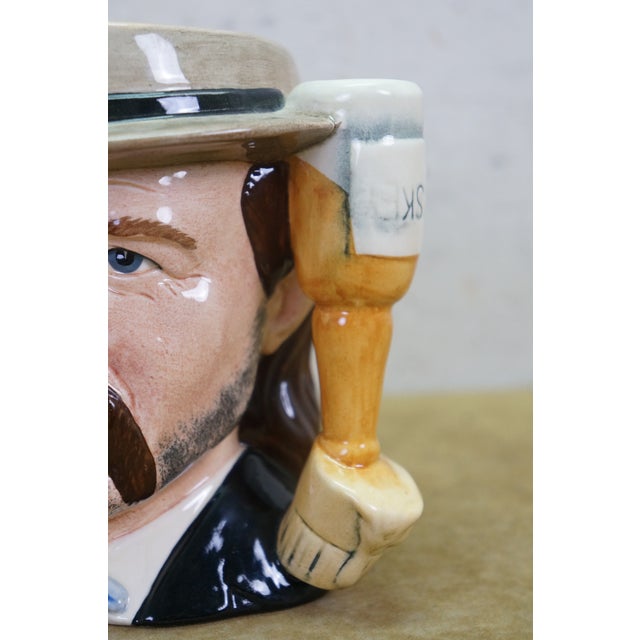 Royal Doulton American Royal Doulton Wild West Bill Hickock Whiskey Bottle Toby Character Jug For Sale - Image 4 of 12