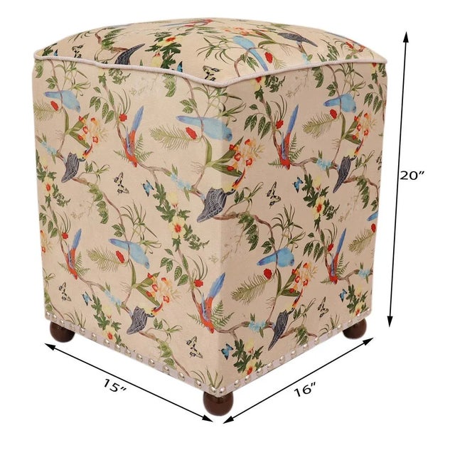 Stylish sophisticated and out of ordinary handmade ottoman crafted by skilled artisans using Italian Velvet and wood is a...