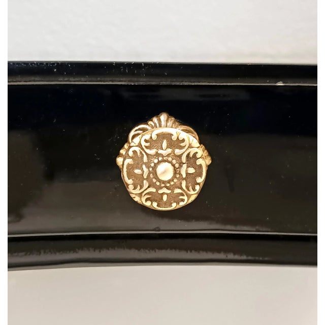 Black Wall-Mounted Console Tables by Guglielmo Ulrich, 1950s, Set of 2 For Sale - Image 14 of 18