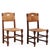 A wonderful set of ten French rustic modern/Art Deco dining chairs in the manner of Charles Dudouyt, each with a tall rush...