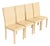 Mario Bellini Style Italian Modern Cream Leather Wrapped High Back Dining Chairs, Set of Four For Sale