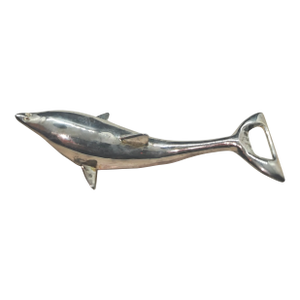 Vintage Dolphin Bottle Opener Metal 6.5" Long Twist Off Pop Off