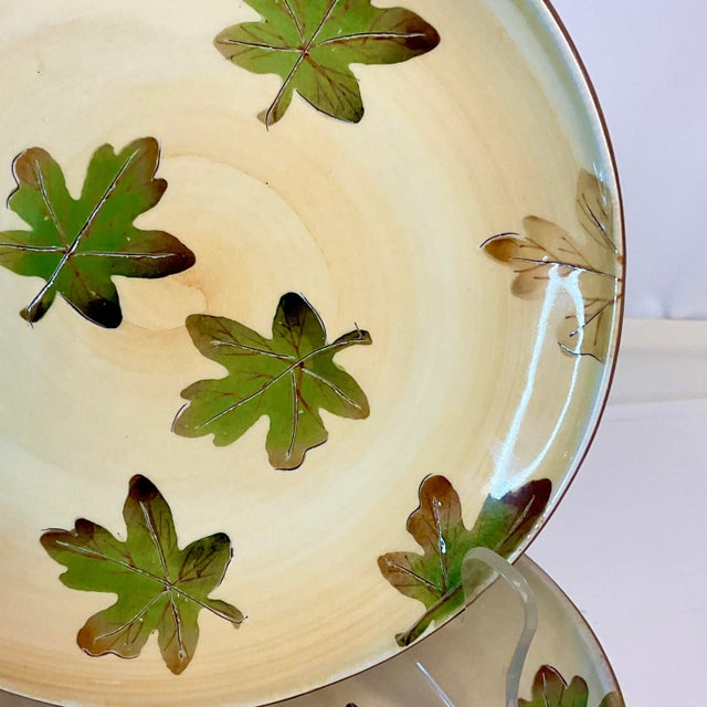 Light Yellow 1990s Vintage Arts & Crafts Pottery Barn Harvest Salad Plates - Set of 8, Thanksgiving For Sale - Image 8 of 10