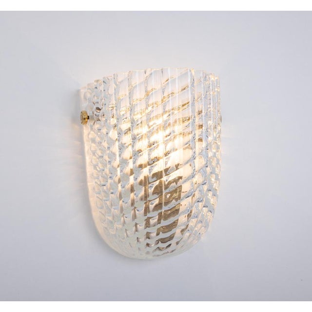 Metal Murano Glass Wall Sconce in style of Barovier & Toso, Italy, 1970s For Sale - Image 7 of 12