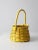 Yellow Vintage Yellow Wicker Handle Basket For Sale - Image 8 of 12