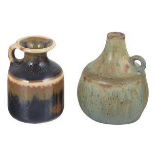 Mid-20th Century Miniature Ceramic Vases by Carl-Harry Stålhane for Rörstrand, Set of 2 For Sale