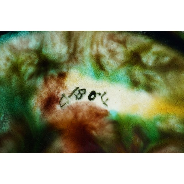 Antique Ceramic Plate and Stand from George Jones Factory, 1800s, Set of 2 For Sale - Image 18 of 18