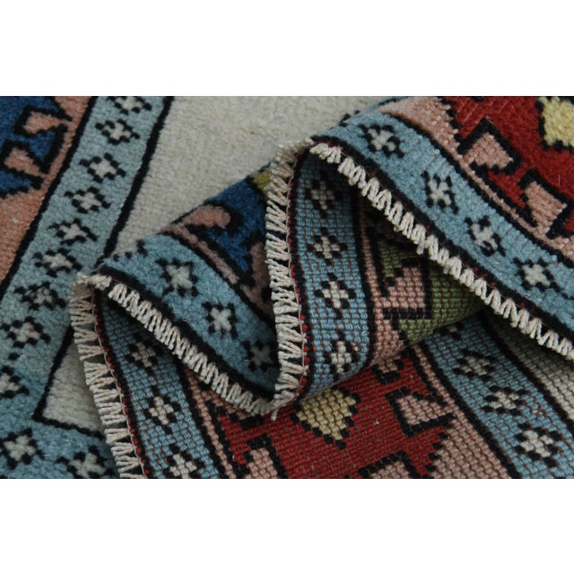 Textile 1970s Vintage Turkish Oushak Handmade Wool Cotton Orange Runner Rug For Sale - Image 7 of 11