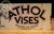 Vintage Double-Sided Athol Vises Tin Litho Advertising Sign For Sale - Image 9 of 12