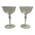 Art Deco Champagne Coupes With Geometric Pattern-A Pair For Sale