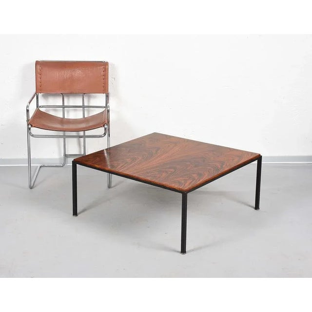 Mid-Century Italian Square Wood and Iron Coffee Table, 1960s For Sale - Image 14 of 18