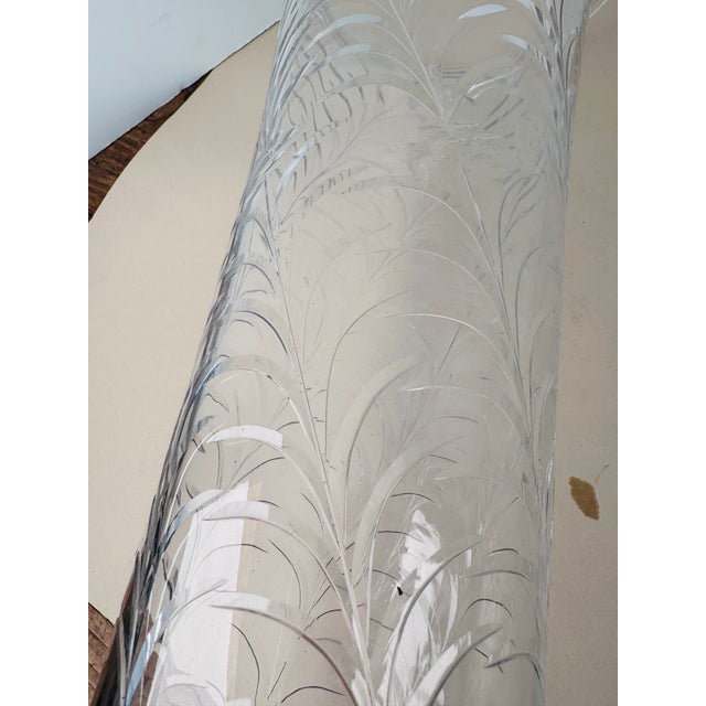 Antique Crystal Glass Floor Vase For Sale In San Francisco - Image 6 of 7