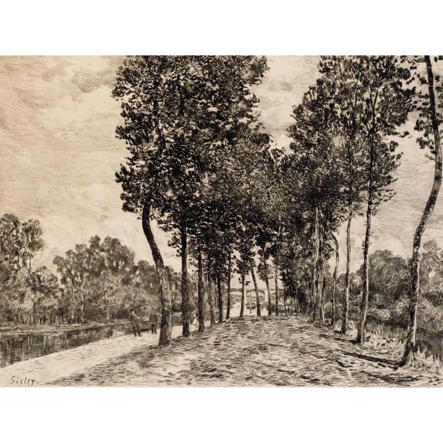 After Alfred Sisley, Landscape, Etching, 19th Century For Sale - Image 3 of 6