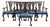 Vintage English Chippendale Style Carved Mahogany Dining Chairs - Set of 8 For Sale