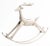 Rocking Reindeer Metal Sculpture. 15.25" H x 19.5" W. Provenance: From a New York City Collection.