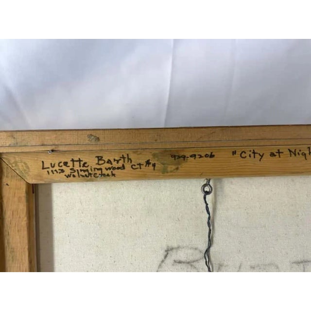 Lucette Barth Original Cityscape Painting C. 1960's For Sale - Image 4 of 6