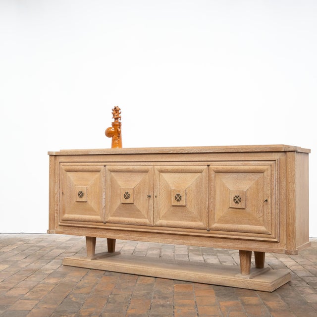 Mid-Century Modern French Sideboard in the style of Gaston Poisson, 1940s For Sale - Image 8 of 12