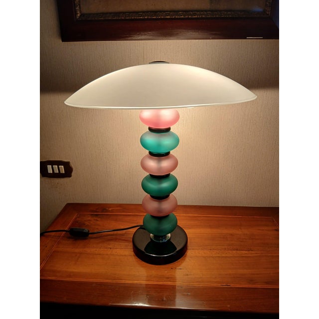 Green Antique Murano Glass Table Lamp, 1890s For Sale - Image 8 of 8