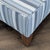 Nathan Anthony Lucca Striped Blue Rectangular Ottoman Bench For Sale - Image 4 of 5