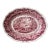 Mason's Pink Vista Pattern Ironstone Collection Antique and Vintage 15" Gadroon Edge Oval Serving Platter For Sale