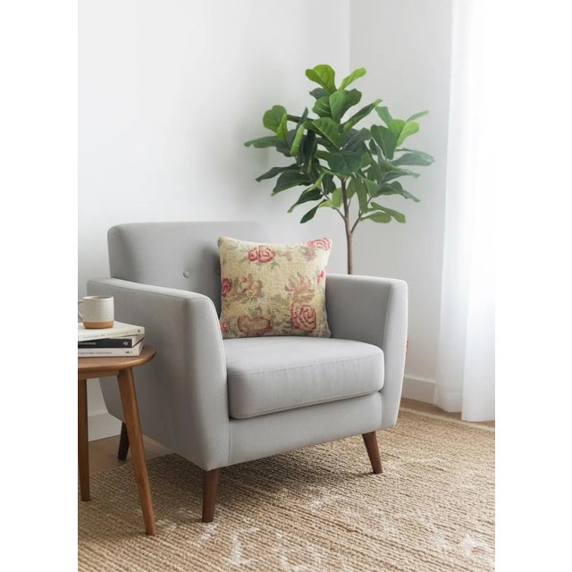 This pillow cover was made from an authentic Turkish Isparta rug woven in 1976 — nearly 50 years old. The rug was hand-...