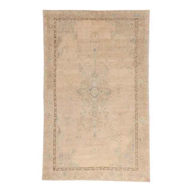 Vintage Turkish Oushak Rug, 06'00 X 09'06 For Sale