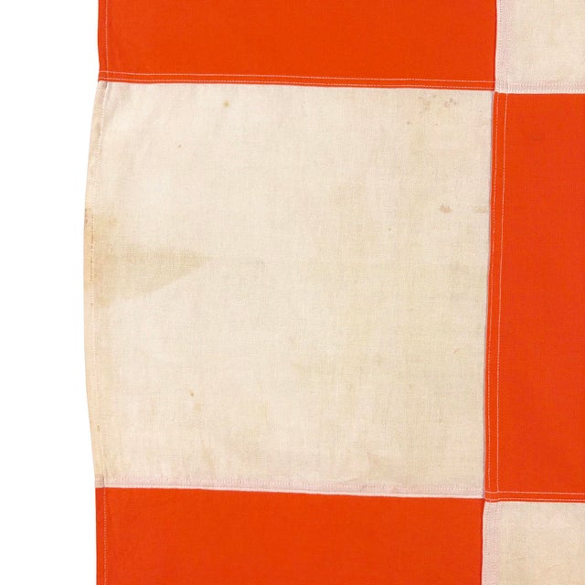 Vintage Cotton Airfield Safety Signal, Checker Flag For Sale - Image 4 of 6