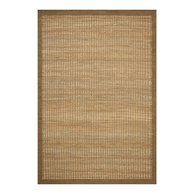 Amber Lewis x Loloi Lilah Natural / Bark 3'-6" x 5'-6" Accent Rug For Sale
