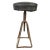 1930s Vintage French Industrial Adjustable Stool | 1930s Iron Swivel Stool With Black Leather Seat For Sale - Image 5 of 5