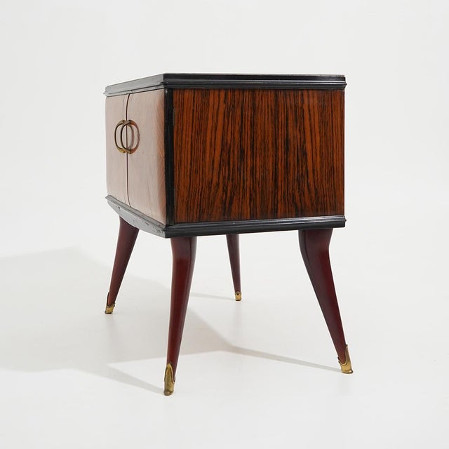 Metal Bedside Tables with Glass Top, 1950s, Set of 2 For Sale - Image 7 of 14