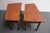 Mid-Century Modern Pair of Mid-Century Walnut, Leather and Mahogany Wedge End Tables by Dunbar For Sale - Image 3 of 12