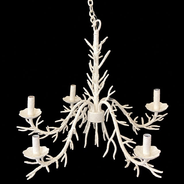 A striking vintage coral-style chandelier with an exceptionally sculptural, organic form. Designed to resemble branching...