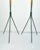 Black Danish Brass and Teak Tripod Floor Lamps attributed to Svend Aage Holm Sørensen, 1950s, Set of 2 For Sale - Image 8 of 9