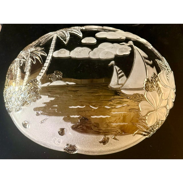 1980s Mikasa Santa Cruz Crystal Large Platter For Sale - Image 6 of 12