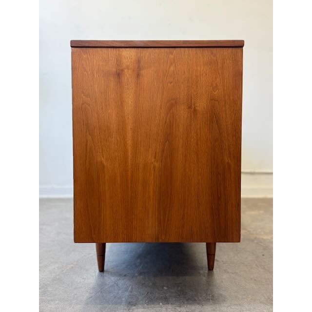 1960's Mainline Hooker Walnut & Caned Reversible Door Credenza For Sale - Image 13 of 15