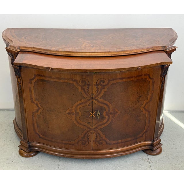Neo-Baroque Inlaid Cabinet in the style of Gerstel, 1920s For Sale - Image 4 of 11