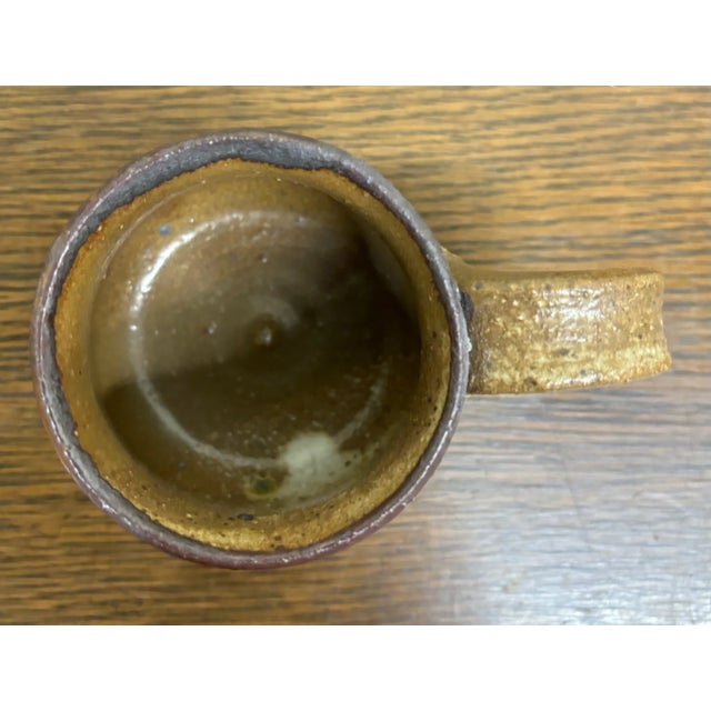 Traditional Vintage 1979 Handmade Studio Art Pottery Coffee Mug Tea Cup For Sale - Image 3 of 6
