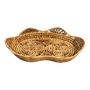 Vintage Handmade Woven Basket