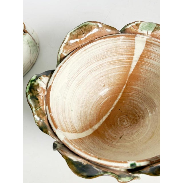 20th Century Glazed Ceramic Tureen in the Shape of a Cabbage, France For Sale - Image 12 of 13