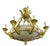 Large Empire Style Alabaster and Bronze 16-Light Chandelier, 1920s For Sale