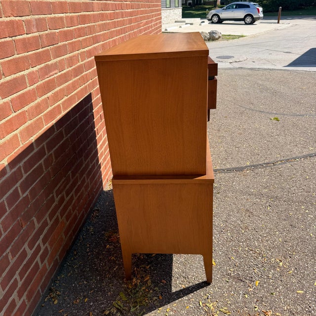Broyhill Broyhill Forward Mid-Century Modern Walnut Gentleman’s Chest For Sale - Image 4 of 11