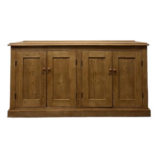 19th Century English Pine Sideboard Dresser Base For Sale