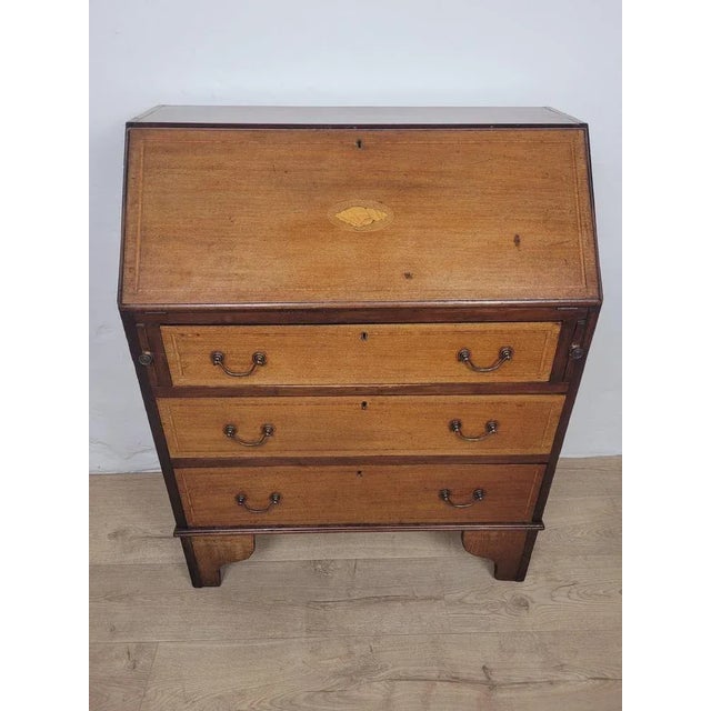 Edwardian Inlaid Writing Bureau, 1910s For Sale - Image 16 of 18