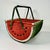1980s Vintage Boho Chic Arts & Crafts Trompe L’Oeil Watermelon Wicker Picnic Basket. For Sale - Image 11 of 18