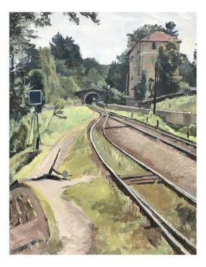 Isaac Charles Goetz, Le Tunnel, 1938, Oil on Canvas