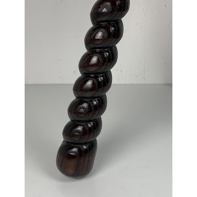 Modern Bobbin Wood Turned Side Table by Charles Dudouyt For Sale - Image 11 of 14