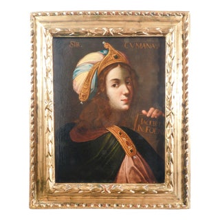 Italian School, Portrait of Cumaean Sibyl, 17th Century, Oil on Canvas, Framed For Sale
