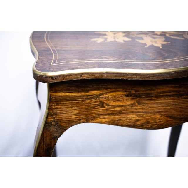 Dressing Table in Fruitwood and Wood Marquetry, 1890s For Sale - Image 11 of 14